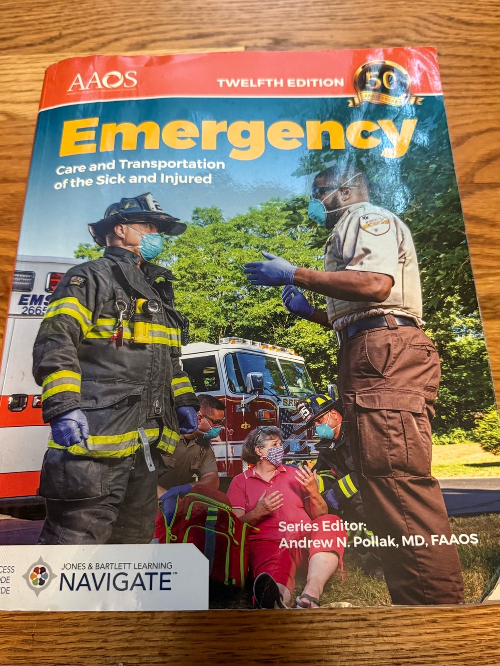 AAOS Emergency Twelfth Edition Textbook - Blue/Red/Yellow Cover